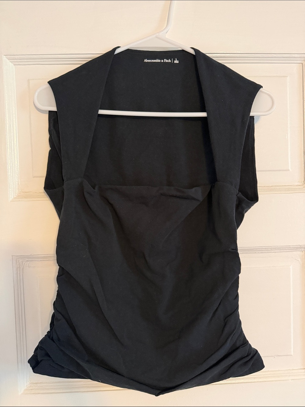 Abercrombie & Fitch Black Draped Front Camisole Top